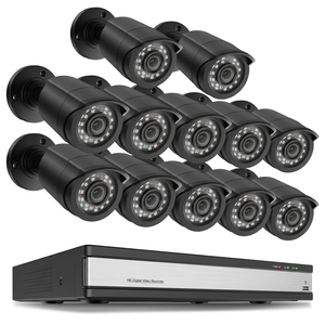 Cámara de Vigilancia CCTV al por Mayor, Kit de Cámara Analógica DVR HD AHD de 2MP, 4/8/16 Canales, Sistema de Monitoreo de Seguridad para Exteriores - Product Image 1
