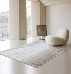 Modern Grey Super Soft Non-slip Indoor Bohemian Throw Japanese Fluffy Living Room Rugs