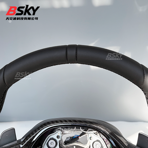 Volante in Pelle e Fibra di Carbonio Adatto per BMW CS, Compatibile con Serie F F10 F20 F30 F22 F15 F18 <span class=keywords><strong>G20</strong></span> G02 G06 F11 <span class=keywords><strong>G30</strong></span> - Product Image 4