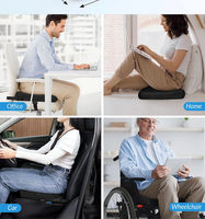 Coussin de siège ergonomique orthopédique en mousse à mémoire de forme TPE double couche, rafraîchissant et antidérapant, pour bureau et voiture, vente en gros