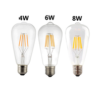 Ampoule à filament LED vintage CE ST64 4W/6W/8W ambre