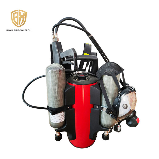 Hot Sale Firefighter 12L Backpack Water Mist Fire Fighting System With Air Breathing Apparatus