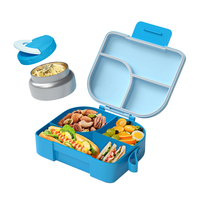 Hoge kwaliteit draagbare vierkante magnetronbestendige bento picknick voedsel fruit servies opbergdoos 1-3L capaciteit voor lunchbox