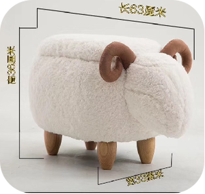 <span class=keywords><strong>Tabouret</strong></span> de maison forme de <span class=keywords><strong>mouton</strong></span> dessin animé stockage peluche lavable pouf mignon <span class=keywords><strong>tabouret</strong></span> pour enfants - Product Image 4