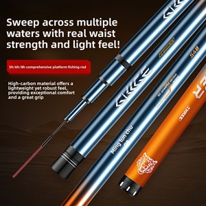 Caña de Pescar Ultraligera de Alto Contenido de Carbono 5H28; Caña de Feeder Estilo Taiwanés Ultra Dura 8H19; para Carpa, Plata <span class=keywords><strong>y</strong></span> Cabeza Grande - Product Image 4