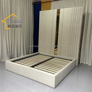 Chicasa Modern Luxury Dormitorio <span class=keywords><strong>Velver</strong></span> King Queen Size Cama tapizada de madera King Size Cama doble Marcos de cama de espuma suave - Product Image 2