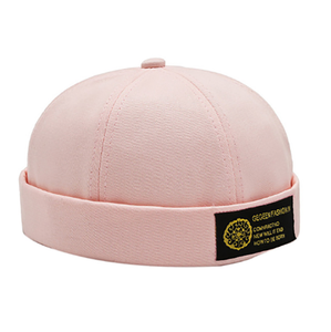 2020 the most popular 100% cotton cheap custom 6 panel brimless cap custom label embroidered 100% cotton cap hat - Product Image 2
