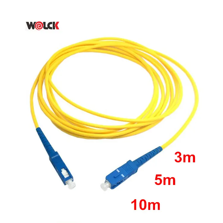 Cáp Quang FTTH Cáp Quang 1M 2M 3M 0.9Mm Đầu Nối Sc Apc Màu Xanh Lá Cây OLT ONU EDFA