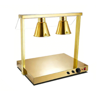 Dreifach-Heizlampenstation aus Edelstahl für Buffet-Speisen, Infrarot-Catering-Wärmetisch für Hotel, Restaurant und Bankett