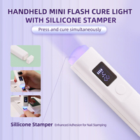 Lampe à ongles sans fil Misbeauty Rose Gold 128W Hybride Pro Cure Gel 2 en 1 Mini lampe à embouts Utilisation en salon Professionnelle