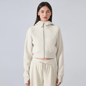 RUIQUWIN OEM invierno nuevas mujeres cómodo cálido algodón francés Terry cremallera completa mujeres cremallera completa chaquetas con capucha - Product Image 3