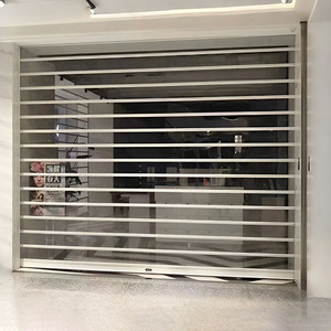 Porte roulante automatique en aluminium transparent avec volet en cristal, pare-balles, avec isolation thermique pour garage - Product Image 2