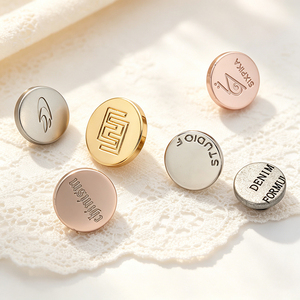 High‑End Zinc Alloy Shank Metal <b>Buttons</b> OEM Engraved Logo Decorative <b>Buttons</b> for Blazer Coat Clothing Accessories - Product Image 3