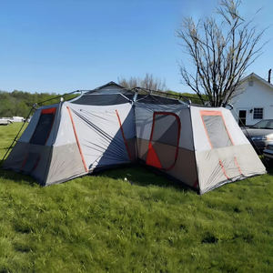 Tente tunnel de luxe Da Niu 3 chambres, grand espace, <span class=keywords><strong>camping</strong></span> automatique pour <span class=keywords><strong>10</strong></span>-12 <span class=keywords><strong>personnes</strong></span>, imperméable, pour la <span class=keywords><strong>famille</strong></span> en plein air - Product Image 1