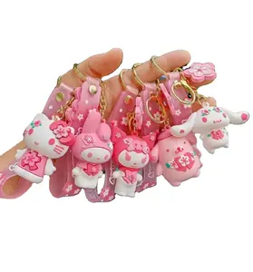 Guangzhou factory Custom High Quality kawaiii llaveros anime ODM Multiple Color Mini Cute rubber Key chain