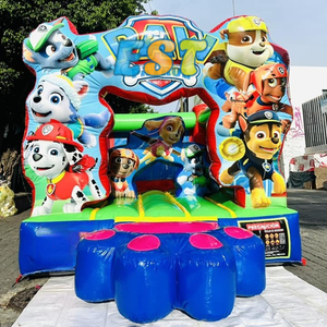 Location de châteaux gonflables pour fêtes, chien de dessin animé sautant, château gonflable commercial, château gonflable pour chien avec souffleur inclus - Product Image 1