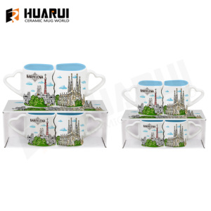 Taza de Cerámica con Diseño Nuevo de Recuerdo de <span class=keywords><strong>Barcelona</strong></span>, España, Imitación Esmalte, para Regalo Turístico, Fabricación Personalizada, OEM, ODM, Venta al Por Mayor - Product Image 2