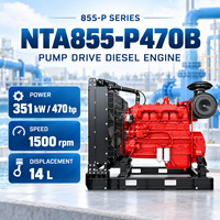 Moteur diesel 6 cylindres NTA855-P470B 351 kW 470 CV 1500 tr/min 14 L pour pompe à eau industrielle, équipement de lutte contre l'incendie et de drainage