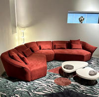 Sofá de Estilo Italiano Minimalista y Moderno para Sala de Estar o Villa, con Forma Irregular, Sofá para Recepción/Área de Descanso
