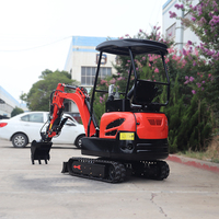 Livraison gratuite d'une petite excavatrice hydraulique de 1,8 tonne, excavatrice agricole sur chenilles multifonctionnelle