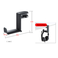 Support de casque de jeu PC, crochet de fixation pour casque, support mural avec rotation réglable à 360° °   Support de bureau universel à bras rotatif pour sac