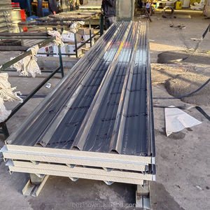 Panneaux de toiture isolés à prix avantageux, panneaux sandwich en PU ignifuges, structure en acier pour entrepôt de construction - Product Image 5