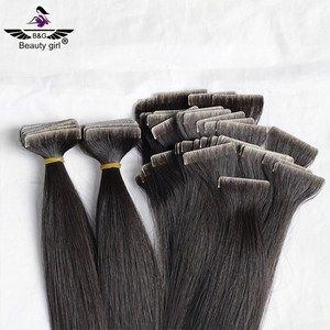 Nhà cung cấp Nhà máy dài nguyên liệu tóc mở rộng không có rối đôi rút ra tự nhiên con người tóc băng trong phần mở rộng vô hình - Product Image 1