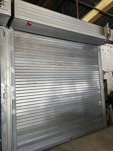 Porte à enroulement industrielle, moteur de porte industrielle, porte à enroulement coupe-feu en acier, structure à double couche - Product Image 1