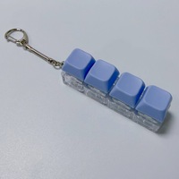 2026 Mechanical Keycap Keyring Key Chain Decompression Toys Keyboard Fidget Clicker Finger Keyboard Toys Keycap Keychain