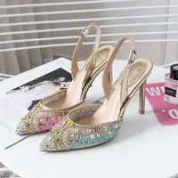 Женские свадебные туфли со стразами, роскошные дизайнерские туфли на высоком каблуке, с ремешком на щиколотке, лето 2021