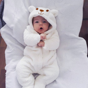 Newborn Winter Thickened Jumpsuit Warm Children's Climbing Clothes with Zipper - Product Image 1