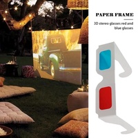 Papier universel Anaglyphe 3D Lunettes Papier 3D Lunettes Vue Anaglyphe Rouge/Bleu 3D Verre Pour Film Vidéo