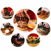 Outil de cuisine pratique pour barbecue, griffes en plastique en forme de pattes d'ours pour déchiqueter, soulever et servir les viandes cuites