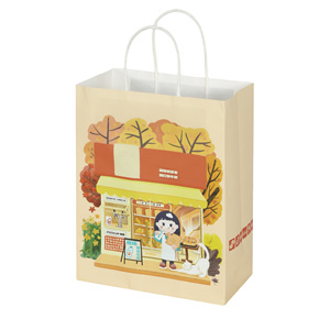 Illustration Food Floral Packaging Kraft Paper <b>Bag</b> Manufacturer Vietnam ISO Certified Custom Shopping <b>Bag</b> Supplier - Product Image 1