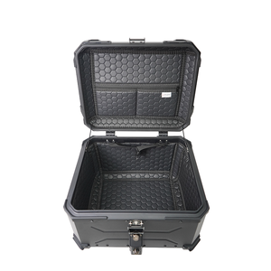 F2 MOTO 55L Noir Boîte à bagages arrière en alliage d'aluminium pour moto, étanche, résistante aux chutes, protection universelle pour bagages - Product Image 5