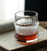 Haisiman – Tasse à whisky en verre épais style Instagram, tasse à café résistante à la chaleur, design suspendu, style nordique/minimaliste