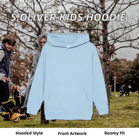 Sweat-shirt à capuche pull-over en molleton épais, design simple, vierge, vente en gros