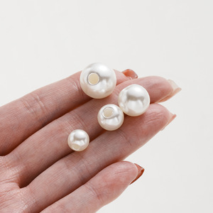 Perles en ABS à gros trous, 8-30 mm, blanc ivoire, fausses perles en gros pour la fabrication de bijoux, artisanat DIY, décoration intérieure, directement de l'usine - Product Image 6
