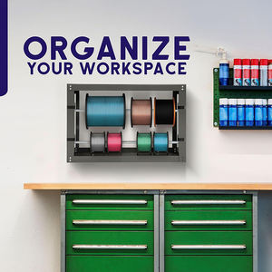 JH-Mech Caddy <span class=keywords><strong>fil</strong></span> <span class=keywords><strong>de</strong></span> qualité supérieure facile à utiliser 2 tiges multi-bobines stockage gain <span class=keywords><strong>de</strong></span> place montage <span class=keywords><strong>mural</strong></span> <span class=keywords><strong>bobine</strong></span> support - Product Image 2