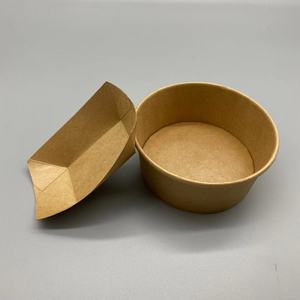 Bol en papier jetable personnalisé avec couvercle en feuille d'or, qualité alimentaire, anti-fuite, pour salades, sushis, sandwichs, 500ml/650ml/750ml/1000ml - Product Image 3