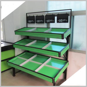 Fruit And Vegetables Customized <span class=keywords><strong>Grocery</strong></span> Shelves For Sale, <span class=keywords><strong>Grocery</strong></span> Store Retail Display Wooden Shelf Shelving Unit - Product Image 1