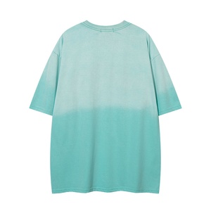 <b>Men's</b> Retro <b>Washed</b> Distressed Heavy-Duty Embroidered Short-Sleeve T-Shirt 100% Cotton Spring Summer New Trendy Print Breathable - Product Image 3