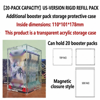 Étagères de présentation en acrylique avec protection UV, 6 paquets, Pocket Monsters Booster 151 Bundle Box, boîte d'évolution prismatique, boîte magnétique