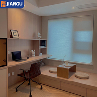 Bureau d'étude intégré contemporain sur mesure pour la maison, armoire murale de rangement, table de travail informatique