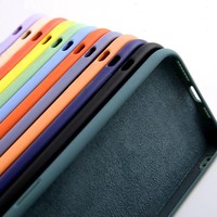 Coque de téléphone en silicone liquide Logo personnalisé étuis en tissu microfibre souple pour Apple iPhone 15 Pro Max 14 13 12 11pro