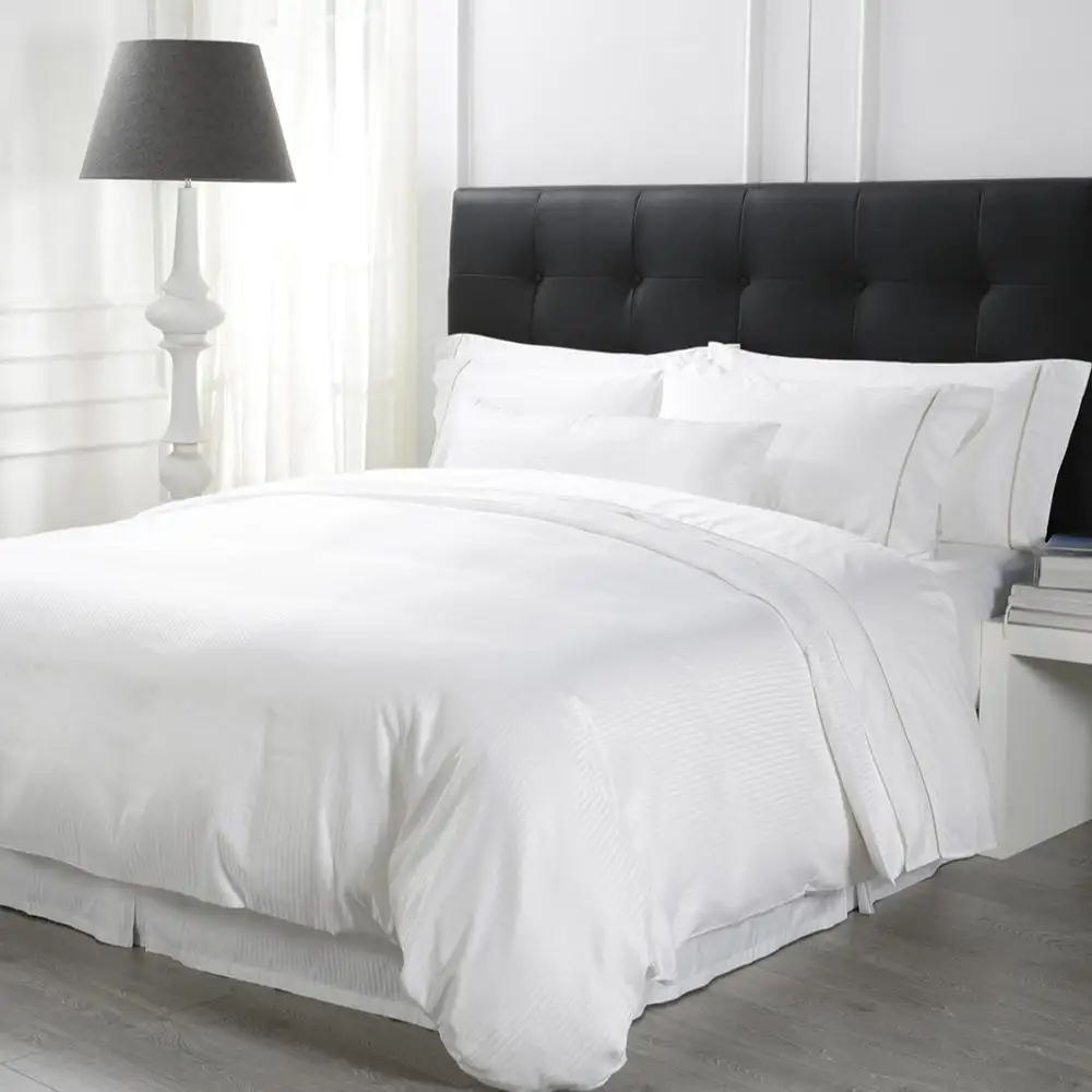 Parure de lit en coton égyptien, luxe, nouveaux modèles, drap plat, pour hôtel, blanc