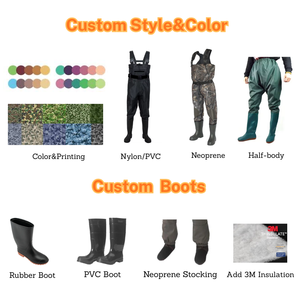 Cuissardes imperméables pour la chasse et la pêche en plein air, en néoprène avec bottes en caoutchouc - Product Image 6