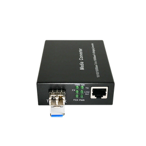 Convertidor de medios de fibra óptica dual 10/100/1000M de venta caliente de fábrica, convertidor RJ45, convertidor de medios de fibra óptica monomodo de 20KM - Product Image 5