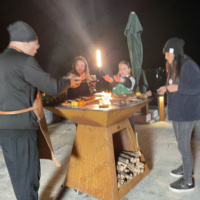 Barbecue en acier corten personnalisable pour la cuisine en plein air et les services de restauration