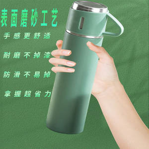 New 304 Stainless Steel Insulated Tumbler with <b>Three</b> Lids for Outdoor Water Bottle or Event Gift Business Gift Set - Product Image 1